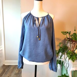 Michael Kors Denim off shoulder top Size S